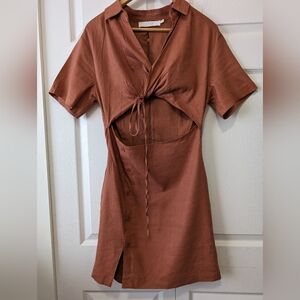 Women's l Midriff l Linen l Mini Dress